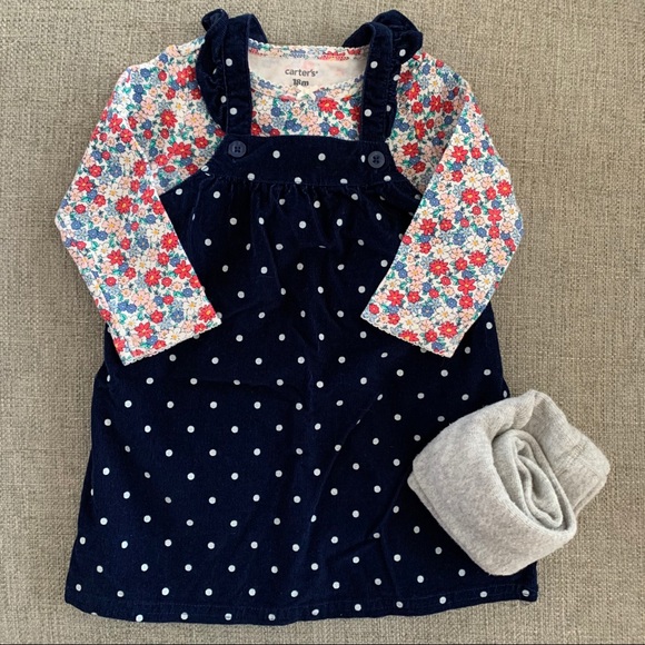 Carter's Other - Carter’s Polka Dot Jumper Dress Set